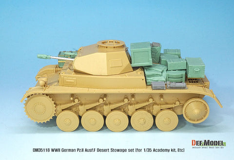 DEFモデル DM35118 1/35 ドイツ II号戦車F型 アフリカ戦線車載収納セット(各社対応)