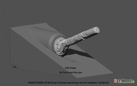 DEFモデル DM35119 1/35 WWII アメリカ M3 スチュアート キャンバスカバーで覆われた砲身セット (アカデミー/ タミヤ用)