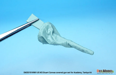 DEFモデル DM35119 1/35 WWII アメリカ M3 スチュアート キャンバスカバーで覆われた砲身セット (アカデミー/ タミヤ用)