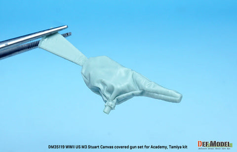 DEFモデル DM35119 1/35 WWII アメリカ M3 スチュアート キャンバスカバーで覆われた砲身セット (アカデミー/ タミヤ用)