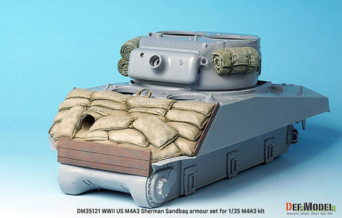 DEFモデル DM35121 1/35 WWII アメリカ M4 A2/A3 シャーマン サンドバッグフロントアーマー (各社対応)