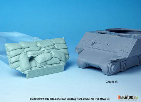 DEFモデル DM35121 1/35 WWII アメリカ M4 A2/A3 シャーマン サンドバッグフロントアーマー (各社対応)