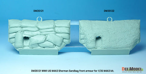 DEFモデル DM35121 1/35 WWII アメリカ M4 A2/A3 シャーマン サンドバッグフロントアーマー (各社対応)