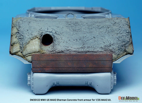 DEFモデル DM35122 1/35 WWII アメリカ M4A2/A3 シャーマン コンクリート 47度 フロントアーマー(各社対応)