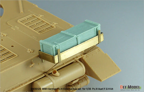DEFモデル DM35125 1/35 WWII ドイツ IV号戦車 G/H型用外付木製弾薬箱セット(各社対応)