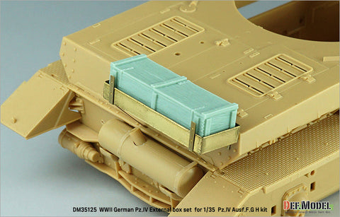 DEFモデル DM35125 1/35 WWII ドイツ IV号戦車 G/H型用外付木製弾薬箱セット(各社対応)