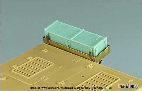 DEFモデル DM35125 1/35 WWII ドイツ IV号戦車 G/H型用外付木製弾薬箱セット(各社対応)