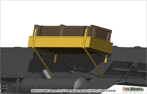 DEFモデル DM35125 1/35 WWII ドイツ IV号戦車 G/H型用外付木製弾薬箱セット(各社対応)