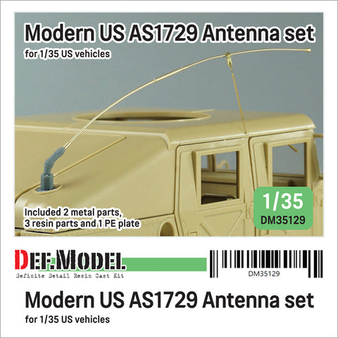 DEFモデル DM35129 1/35 現用 アメリカ AS1729 アンテナ/アンテナ基部セット (アメリカ車両用)