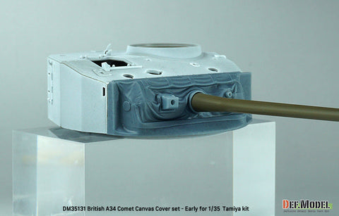 DEFモデル DM35131 1/35 WWII イギリス A34 コメット用 キャンバスカバー付防盾セット 初期型 (タミヤ用)