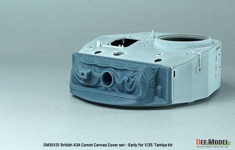 DEFモデル DM35131 1/35 WWII イギリス A34 コメット用 キャンバスカバー付防盾セット 初期型 (タミヤ用)