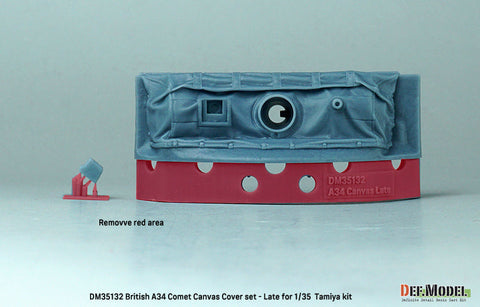 DEFモデル DM35132 1/35 WWII イギリス A34 コメット用 キャンバスカバー付防盾セット 後期型(タミヤ用)