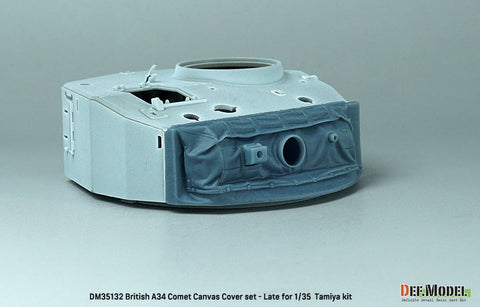 DEFモデル DM35132 1/35 WWII イギリス A34 コメット用 キャンバスカバー付防盾セット 後期型(タミヤ用)