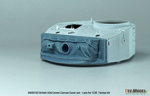 DEFモデル DM35132 1/35 WWII イギリス A34 コメット用 キャンバスカバー付防盾セット 後期型(タミヤ用)