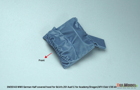 DEFモデル DM35143 1/35 WWII ドイツ Sd.kfz.251 Ausf.C キャンバスカバー 半開状態(アカデミー/ ドラゴン/ AFVクラブ用)