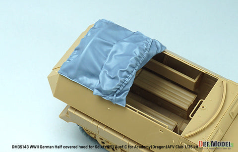 DEFモデル DM35143 1/35 WWII ドイツ Sd.kfz.251 Ausf.C キャンバスカバー 半開状態(アカデミー/ ドラゴン/ AFVクラブ用)