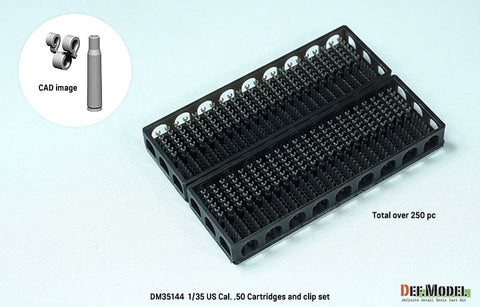 DEFモデル DM35144 1/35 アメリカ 50口径弾・クリップセット (各250個)