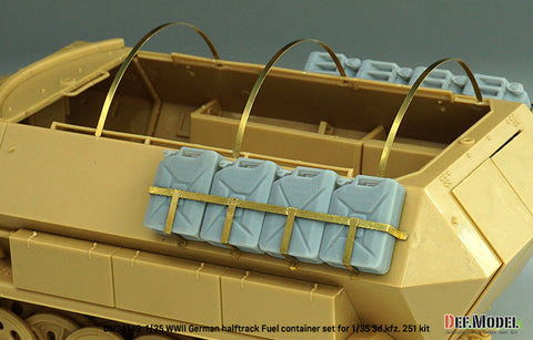 DEFモデル DM35149 1/35 WWII ドイツ Sd.Kfz.251C/D型 燃料用ジェリカンラックセット (アカデミー/ ドラゴン/ AFVクラブ用)