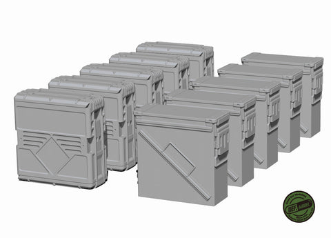 DEFモデル DM35152 1/35 アメリカ M242 ブッシュマスター 弾薬箱セット (10個,デカール付き)