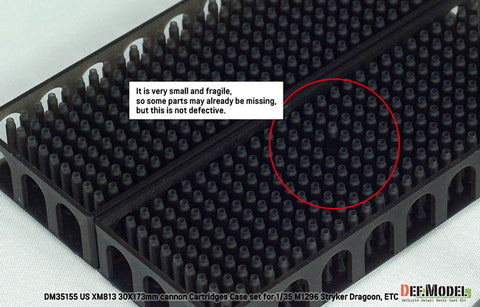 DEFモデル DM35155 1/35 アメリカ XM813 ブッシュマスターII 30mm機関砲 30x173mm弾 空薬莢セット マズルブレーキ付(M1296 ストライカー ドラゴン/ 他キット用)