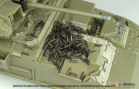 DEFモデル DM35155 1/35 アメリカ XM813 ブッシュマスターII 30mm機関砲 30x173mm弾 空薬莢セット マズルブレーキ付(M1296 ストライカー ドラゴン/ 他キット用)