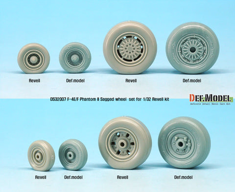 DEFモデル DS32007 1/32 F-4E/F ファントムII 自重変形タイヤ (レベル用)