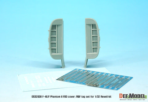 DEFモデル DS32008 1/32 F-4E/F ファントムII FODカバー・リムーブビフォーフライトタグ(レベル用)
