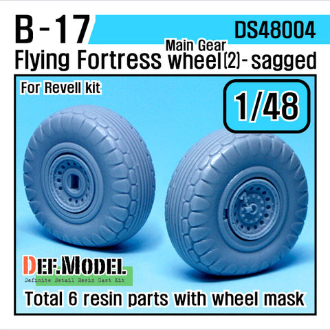 DEFモデル DS48004 1/48 B-17F/G フライングフォートレス 自重変形タイヤ 2 (レベル用)