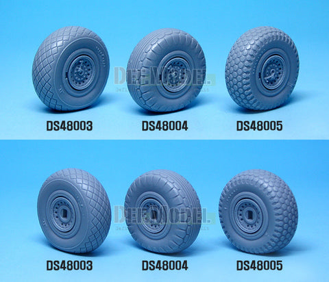 DEFモデル DS48005 1/48 B-17F/G フライングフォートレス 自重変形タイヤ 3 (レベル用)