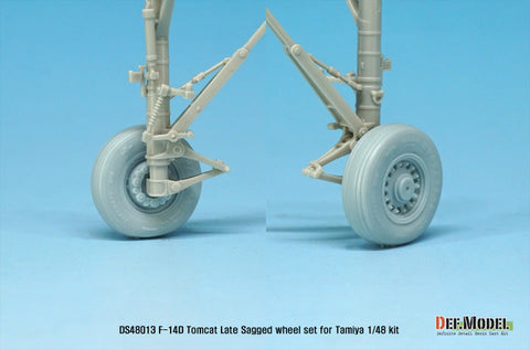 DEFモデル DS48013 1/48 グラマン F-14D トムキャット 自重変形タイヤ 後期タイプ (タミヤ用)