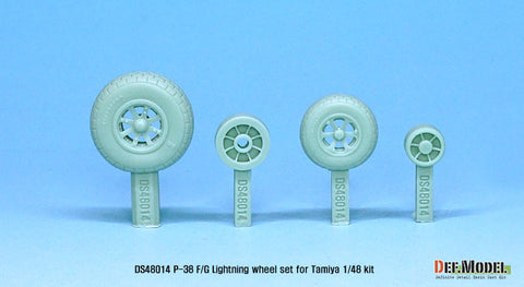 DEFモデル DS48014 1/48 ロッキード P-38 ライトニング 自重変形タイヤ (タミヤ用)