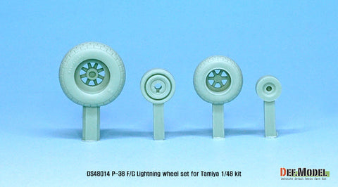 DEFモデル DS48014 1/48 ロッキード P-38 ライトニング 自重変形タイヤ (タミヤ用)