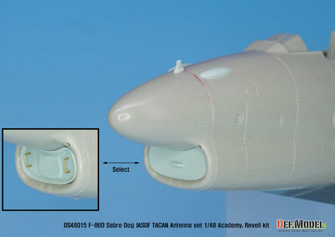 DEFモデル DS48015 1/48 ノースアメリカン F-86D セイバードッグ 航空自衛隊 TACANアンテナセット (アカデミー/ レベル用)