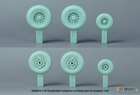 DEFモデル DS48019 1/48 A-10 サンダーボルトII 自重変形タイヤセット 機関砲砲口付 (アカデミー用)