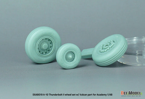 DEFモデル DS48019 1/48 A-10 サンダーボルトII 自重変形タイヤセット 機関砲砲口付 (アカデミー用)