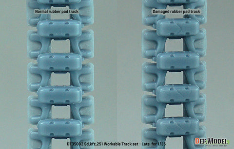 DEFモデル DT35002 1/35 WWII ドイツ Sd.kfz.251用後期型可動履帯セット (各社対応)