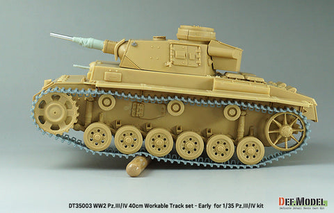 DEFモデル DT35003 1/35 WWII ドイツ III/IV号戦車用 40cm初期型可動履帯セット (各社対応)