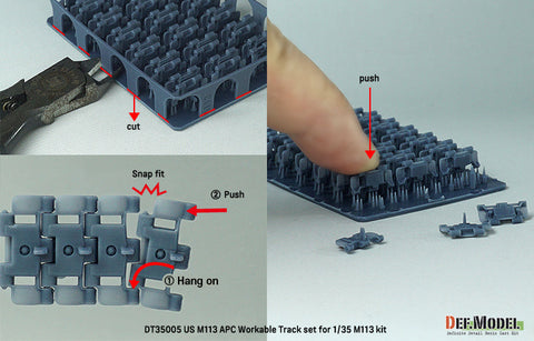 DEFモデル DT35005 1/35 アメリカ M113 APC 可動履帯セット(各社対応)
