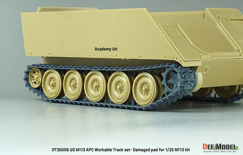 DEFモデル DT35006 1/35 アメリカ M113 APC 可動履帯セット- ダメージ表現入りパッド (各社対応)