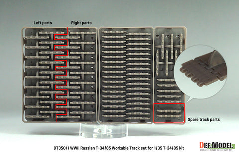 DEFモデル DT35011 1/35 ロシア T-34/85 可動履帯セット(各社対応)