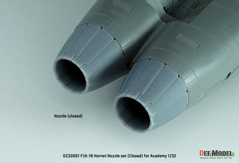 DEFモデル DZ32001 1/32 F/A-18A/B/C/D ホーネット用排気ノズル クローズ(アカデミー用)