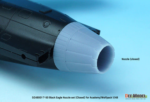 DEFモデル DZ48001 1/48 韓国 T-50 ブ ラックイーグル 排気ノズル クローズ (アカデミー/ウルフパック用)