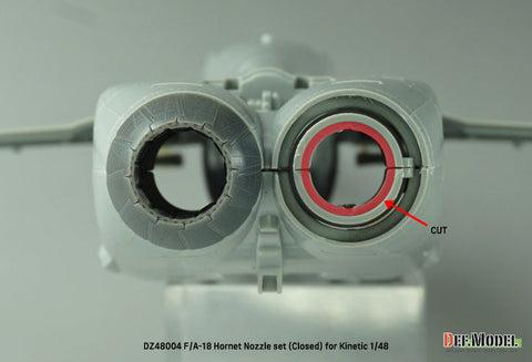 DEFモデル DZ48004 1/48 F/A-18A F/A-18A ホーネット 排気ノズル クローズ (キネティック用)