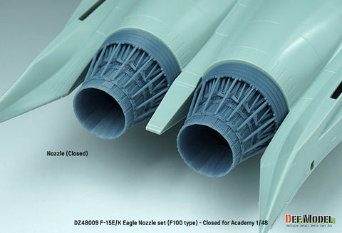 DEFモデル DZ48009 1/48 F-15E/K イーグル F100タイプ 排気ノズル クローズ(アカデミー用)