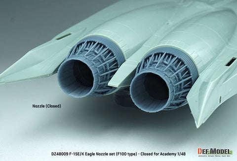 DEFモデル DZ48009 1/48 F-15E/K イーグル F100タイプ 排気ノズル クローズ(アカデミー用)