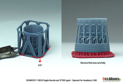 DEFモデル DZ48010 1/48 F-15E/K イーグル F100タイプ 排気ノズル オープン (アカデミー用)
