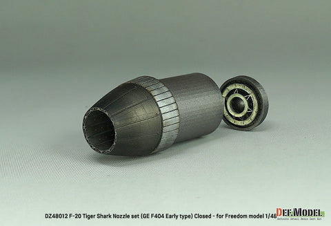 DEFモデル DZ48012 1/48 F-20 タイガーシャーク GE YF404-100 排気ノズル クローズ(フリーダムモデル用)