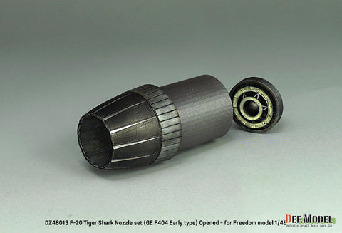 DEFモデル DZ48013 1/48 F-20 タイガーシャーク GE YF404-100 排気ノズル オープン (フリーダムモデル用)