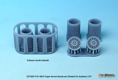 DEFモデル DZ72001 1/72 F/A-18E/F/G スーパーホーネット用排気ノズル クローズ (アカデミー用)