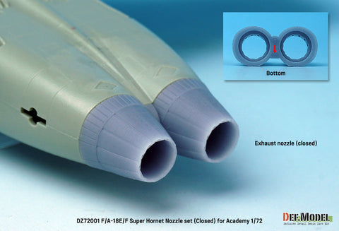 DEFモデル DZ72001 1/72 F/A-18E/F/G スーパーホーネット用排気ノズル クローズ (アカデミー用)